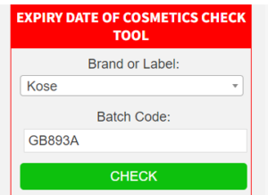 Check Cosmetic Expiry Date Tool Batch Code checker Cosmetic